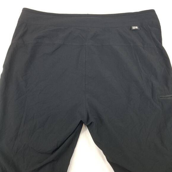Mountain Hardwear Pants Womens 12 Short Black Fleece Lined Softshell Hiking - Picture 5 of 11